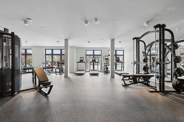 fitness center at Clarus Berkeley Heights Apartments