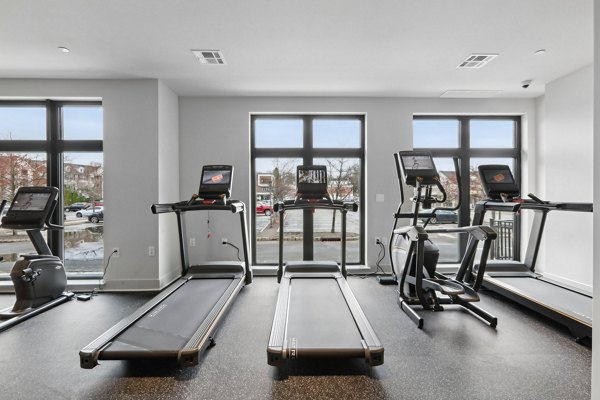 fitness center at Clarus Berkeley Heights Apartments