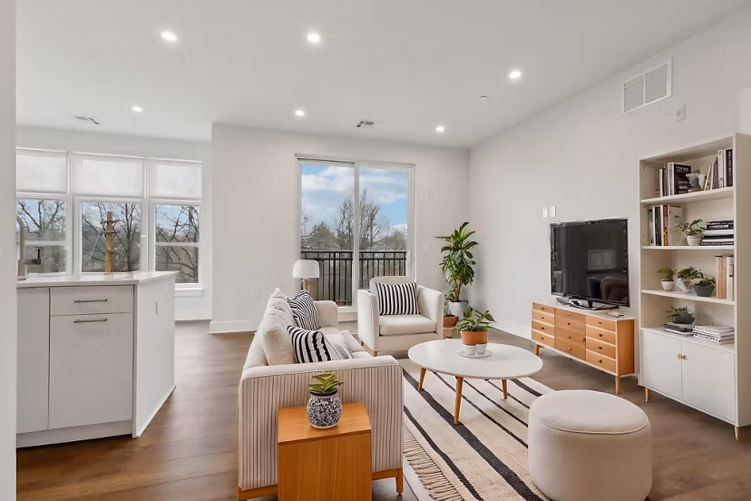 living room at Clarus Berkeley Heights Apartments