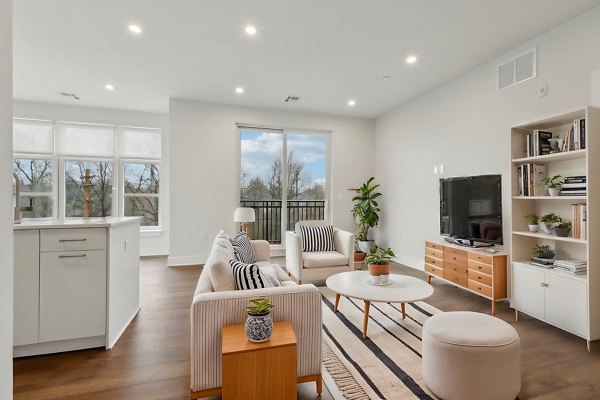 living room at Clarus Berkeley Heights Apartments