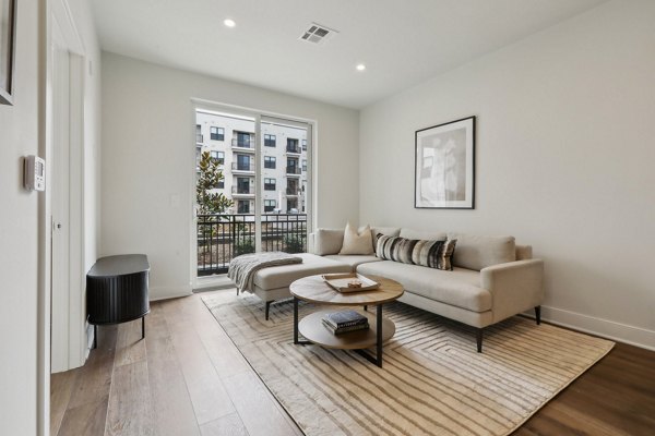 living room at Clarus Berkeley Heights Apartments