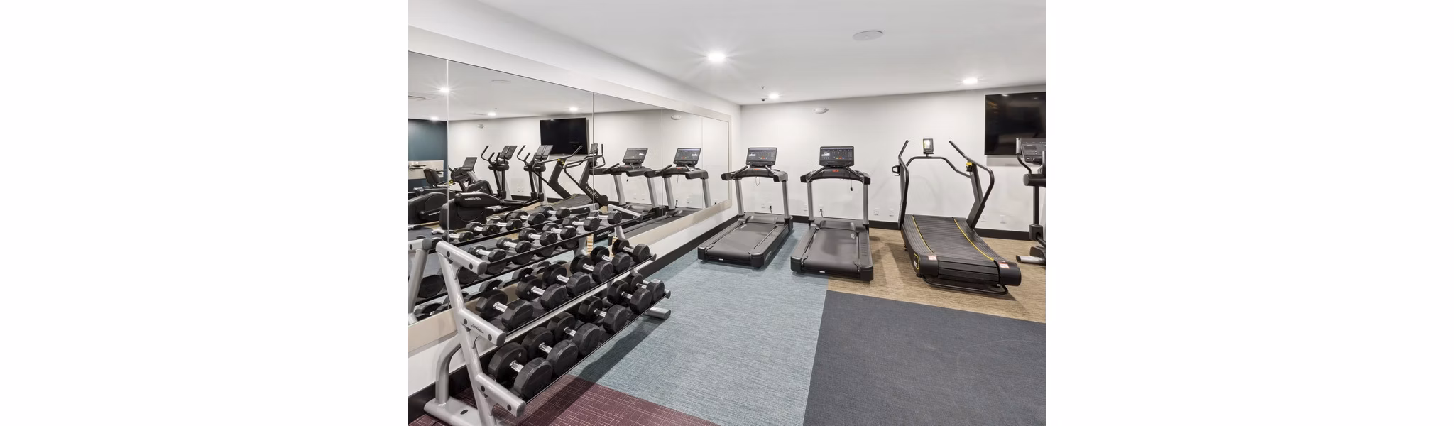 fitness center at Lincoln Landing Apartments