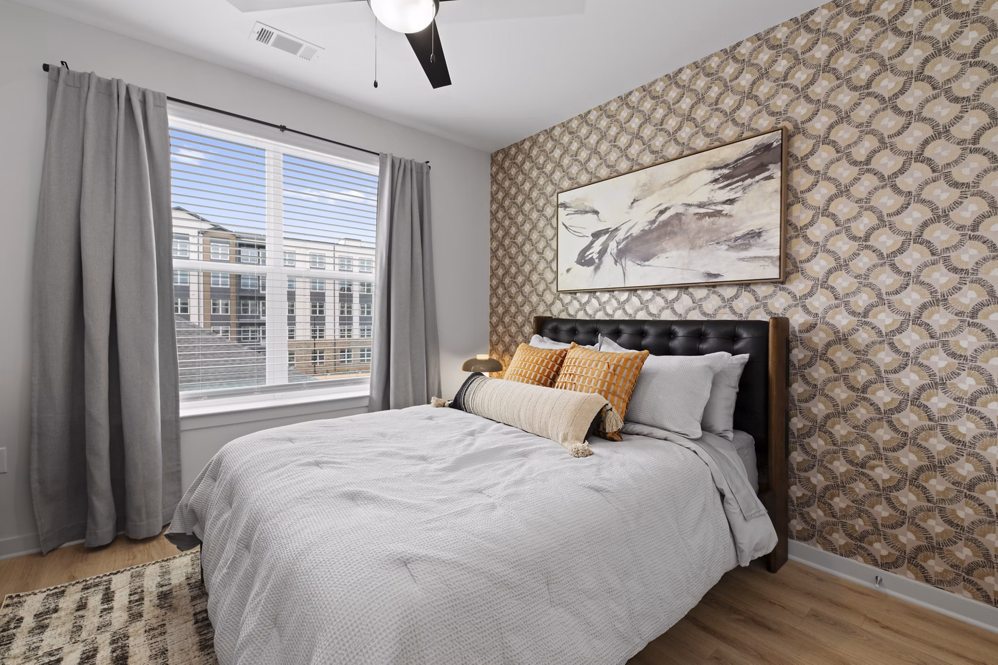 Bedroom at Alexan Overlook Apartments