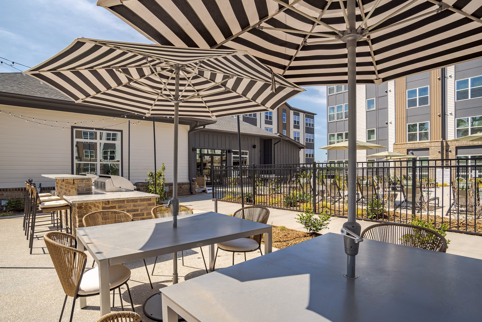 grill area at Alexan Overlook Apartments