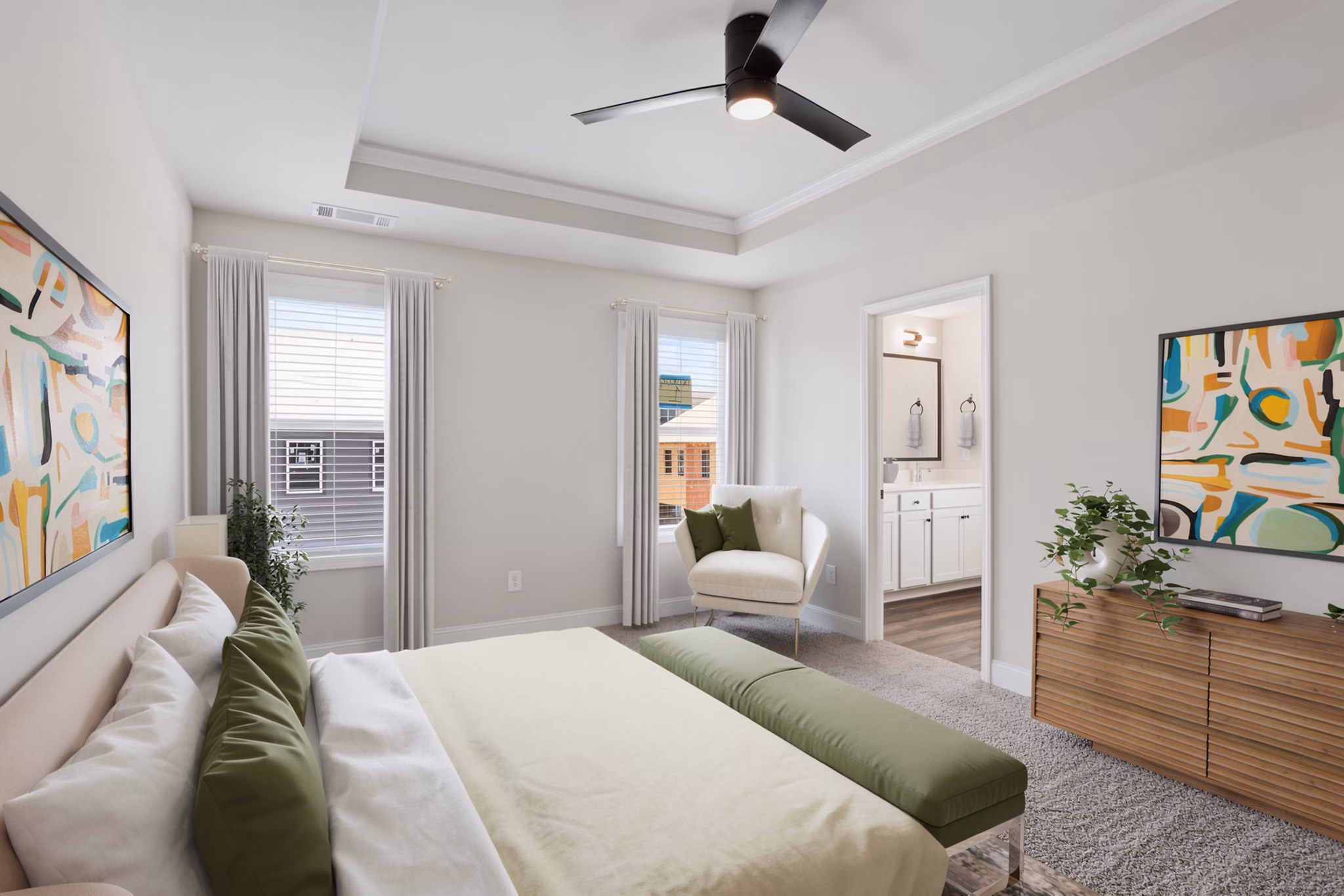 bedroom at Skymor Sugar Hill Apartments