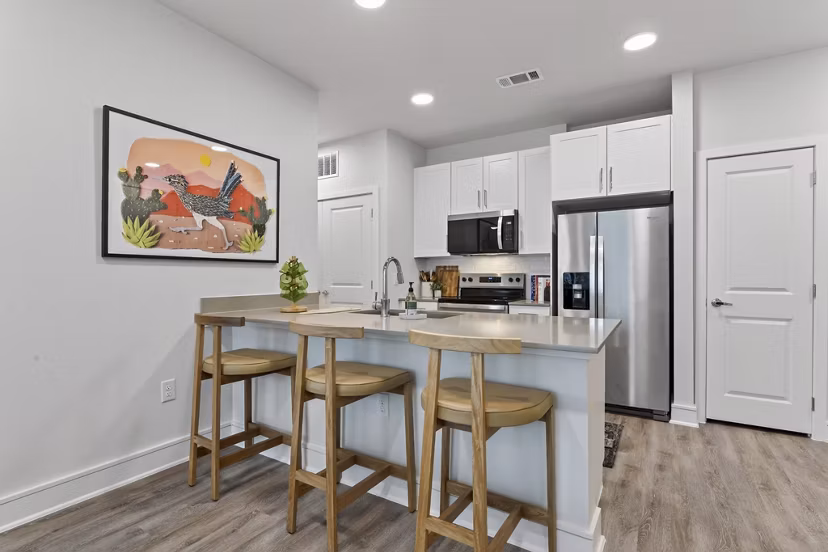 kitchen at Postmaster Flats Apartments