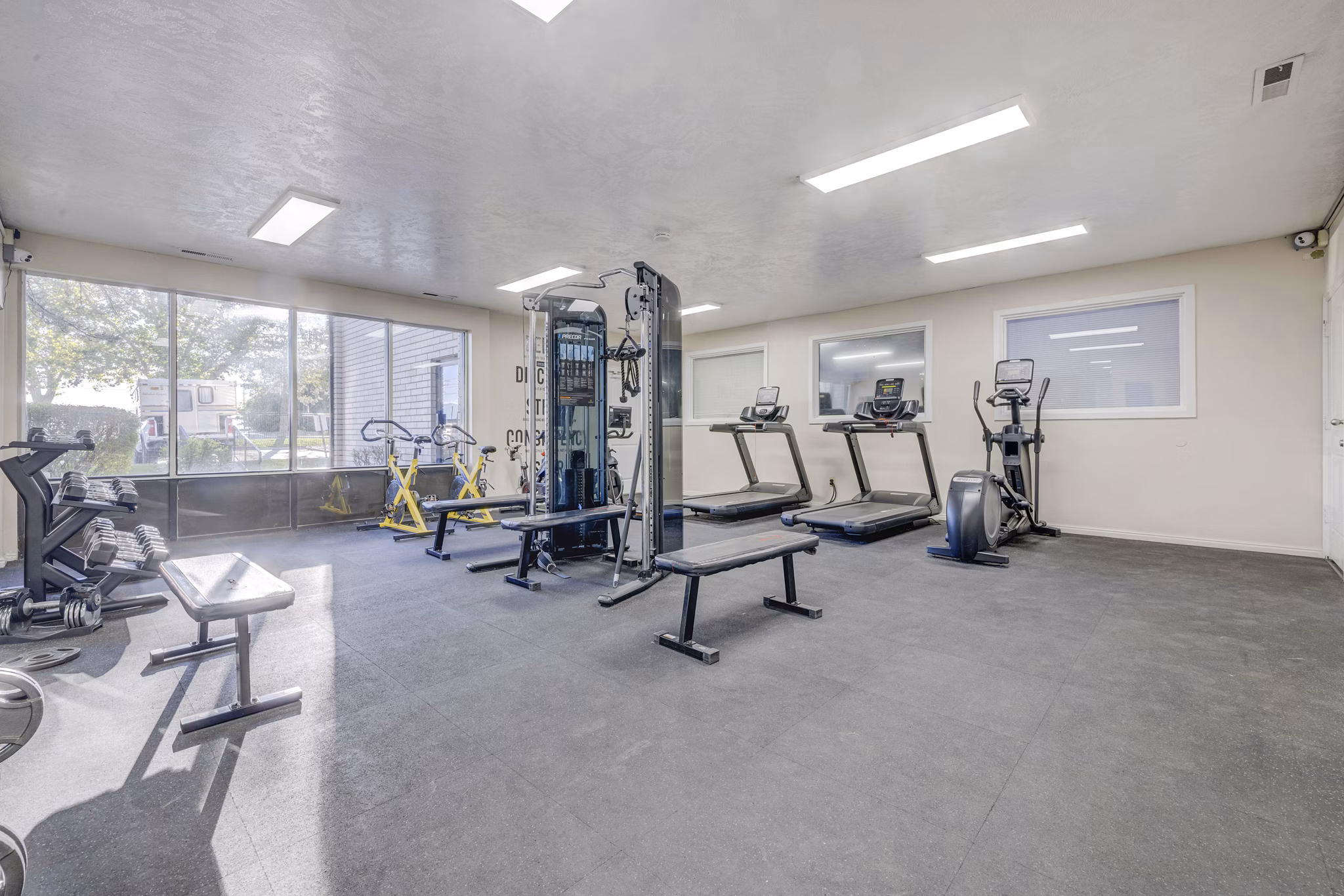 fitness center at Ashford Apartments