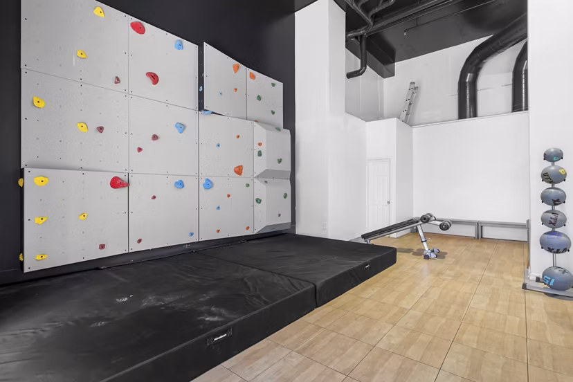fitness center at Elevate on 5th Apartments