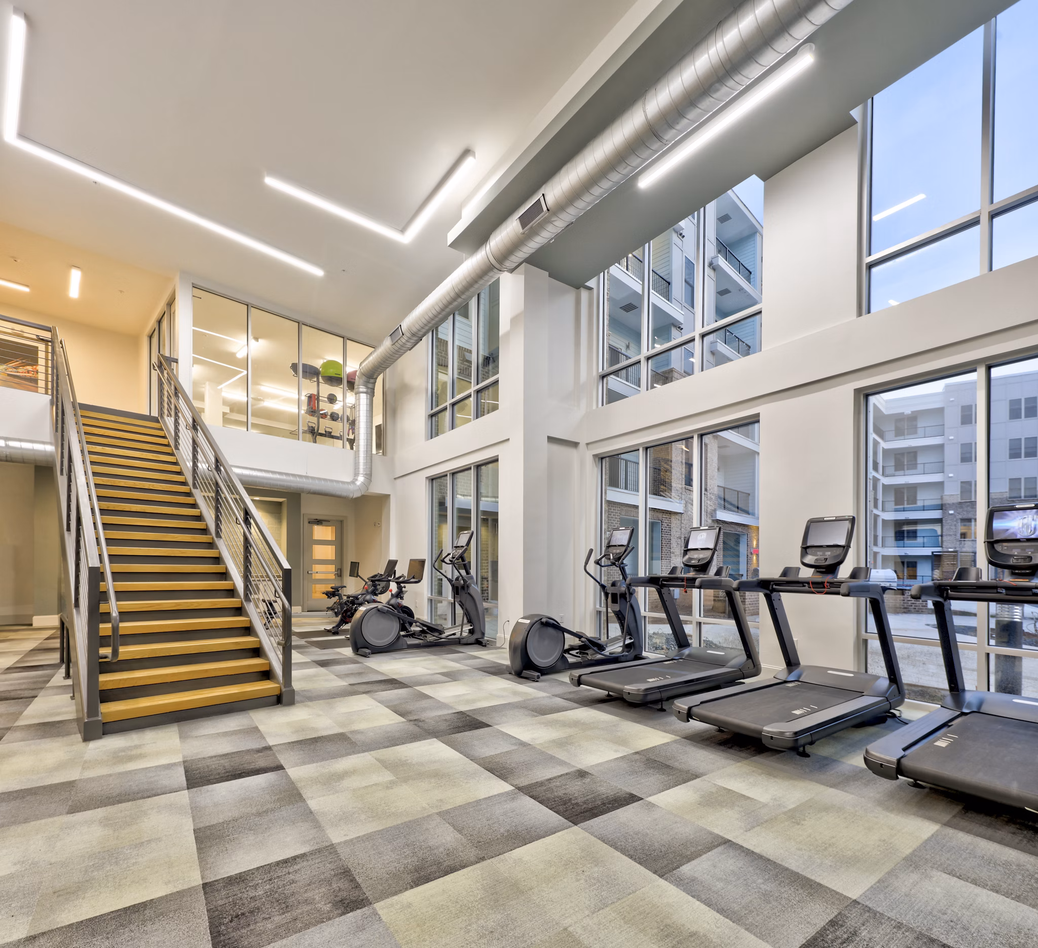 fitness center at Mason Apartments