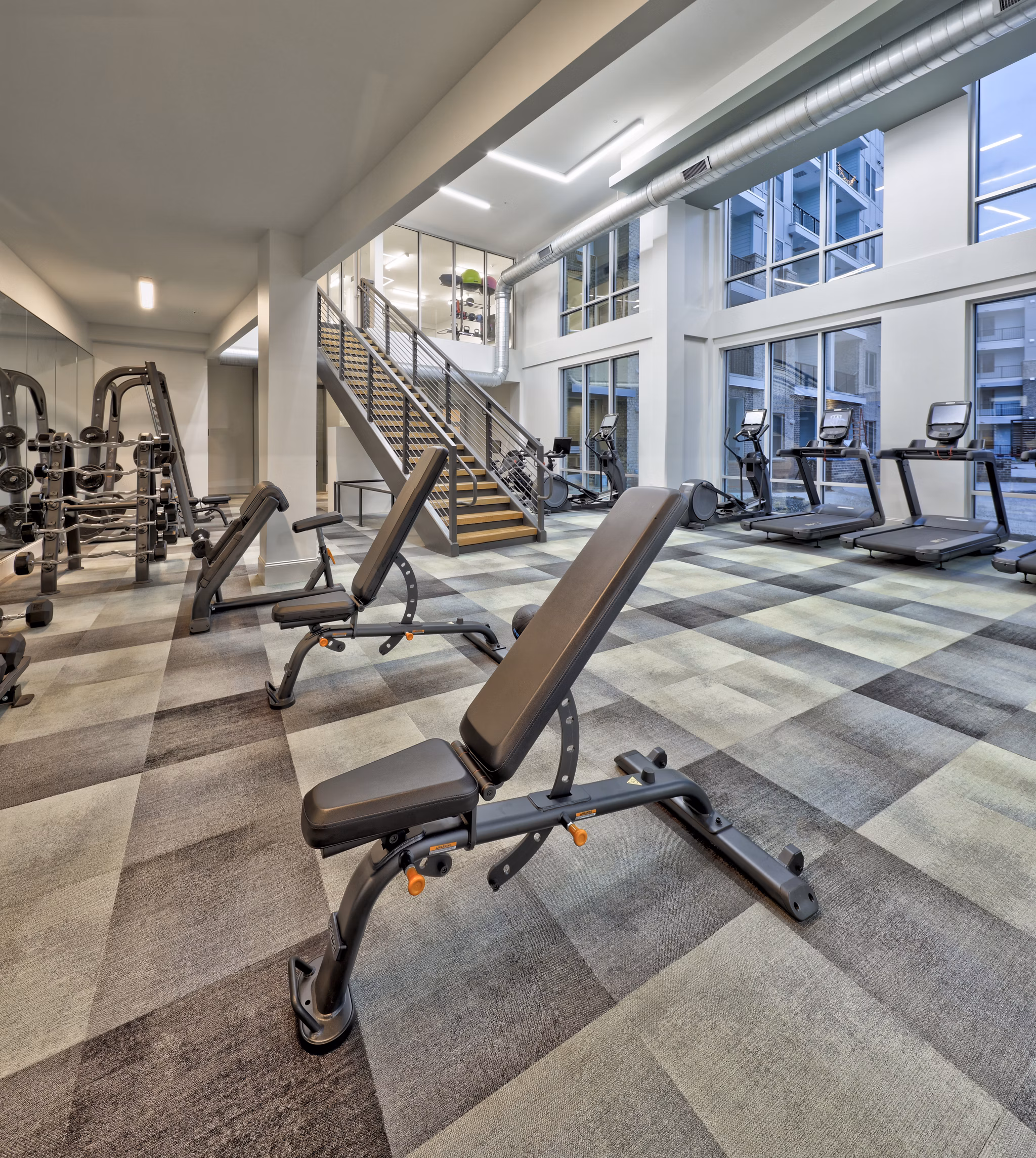 fitness center at Mason Apartments