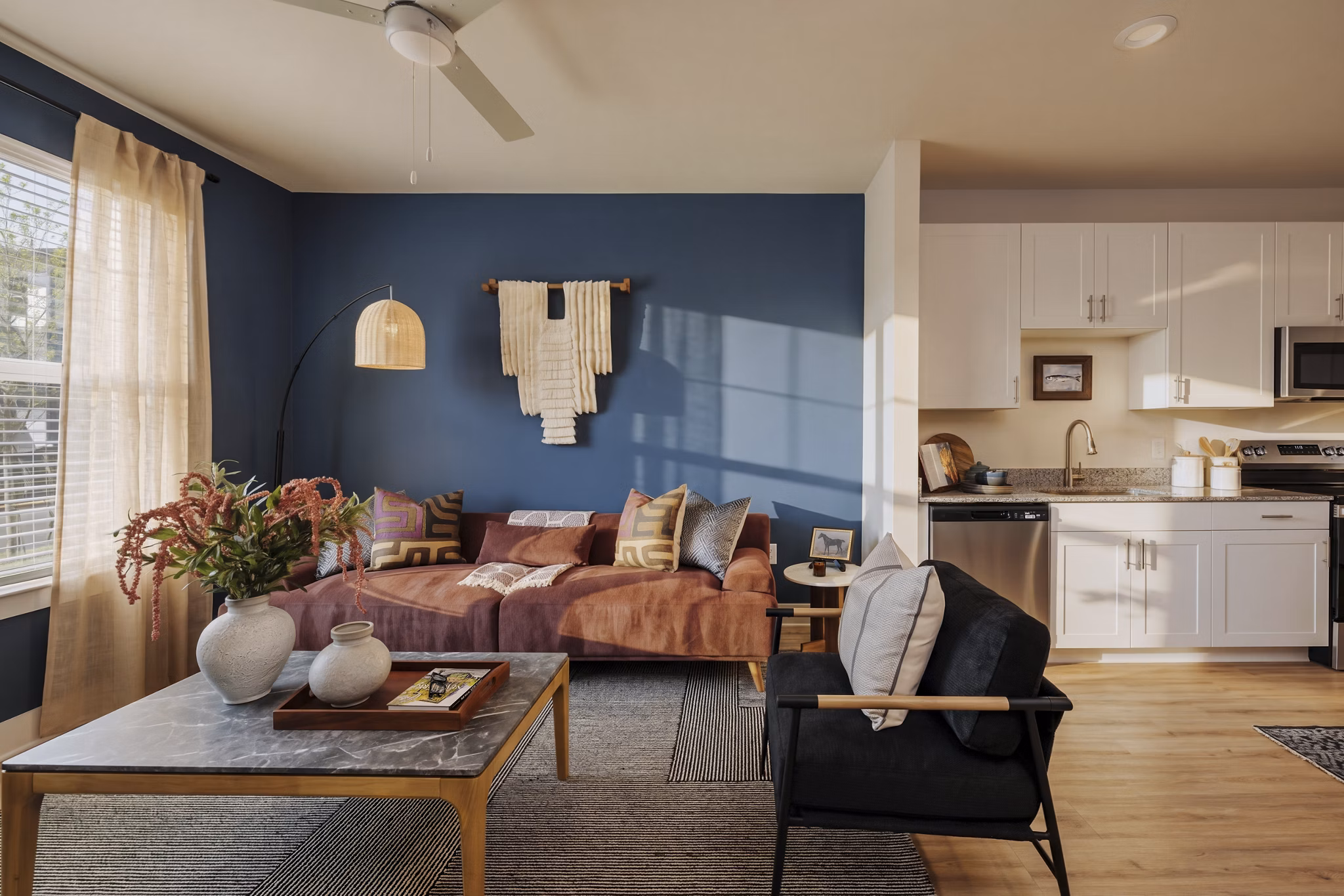 Living Room at Bolton West Charlotte Apartments