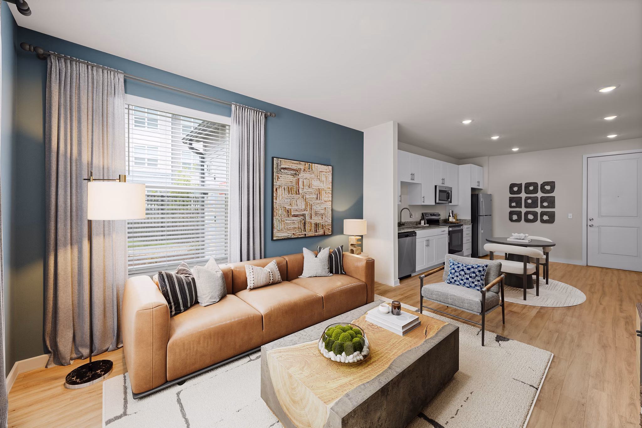 living room at Bolton West Charlotte Apartments