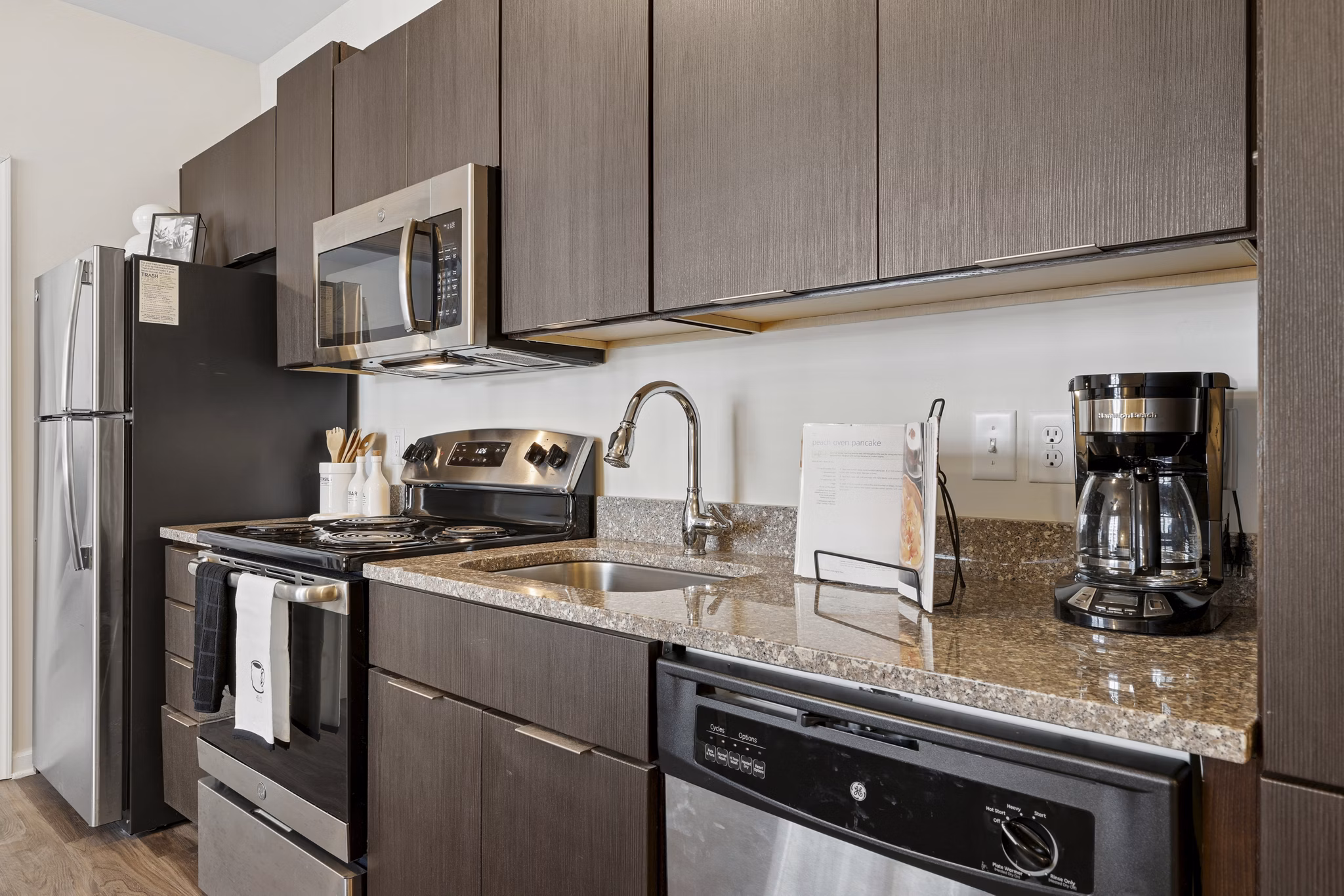 kitchen at Nexus Apartments