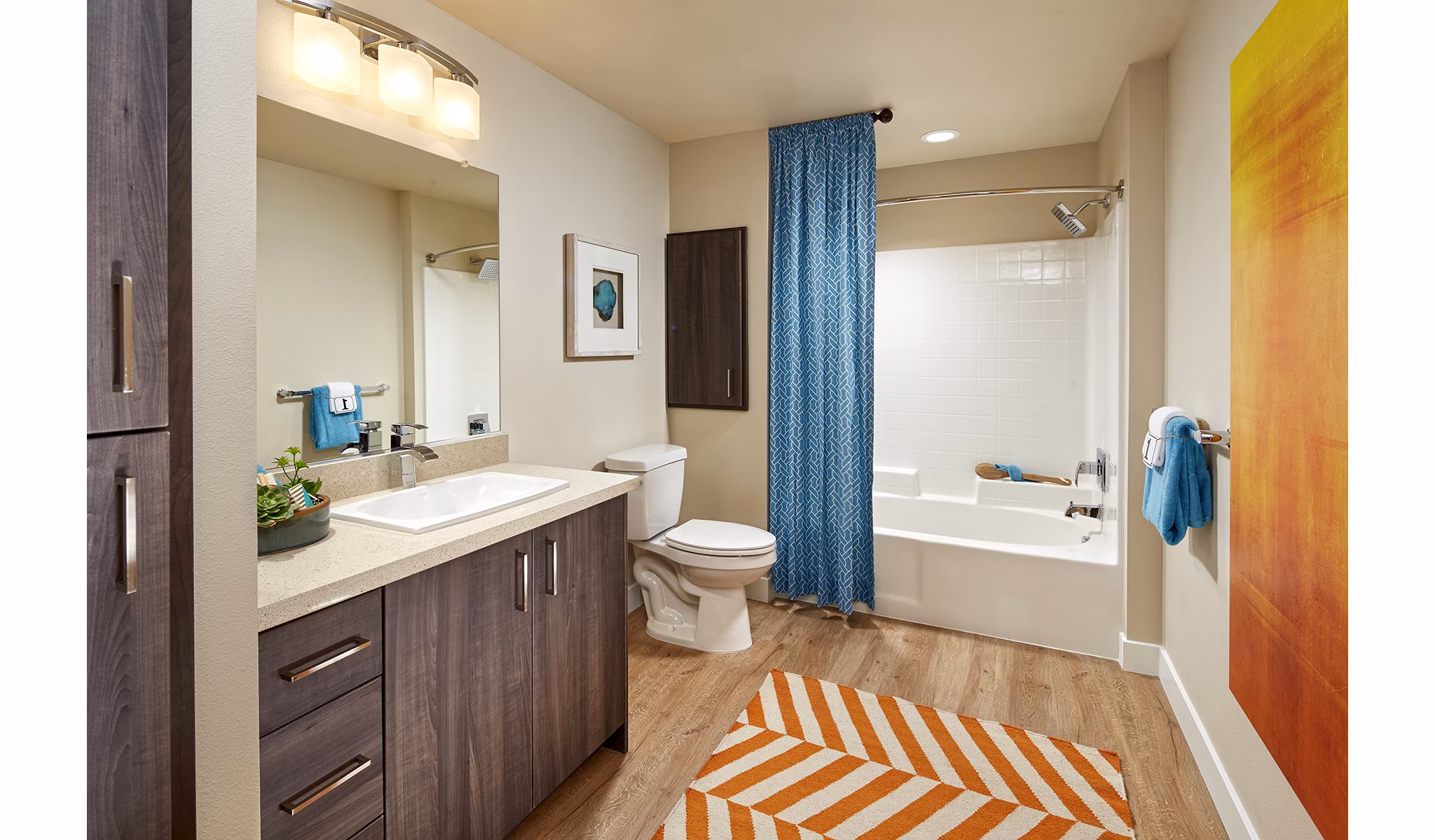 Bathroom at Ascent Apartments