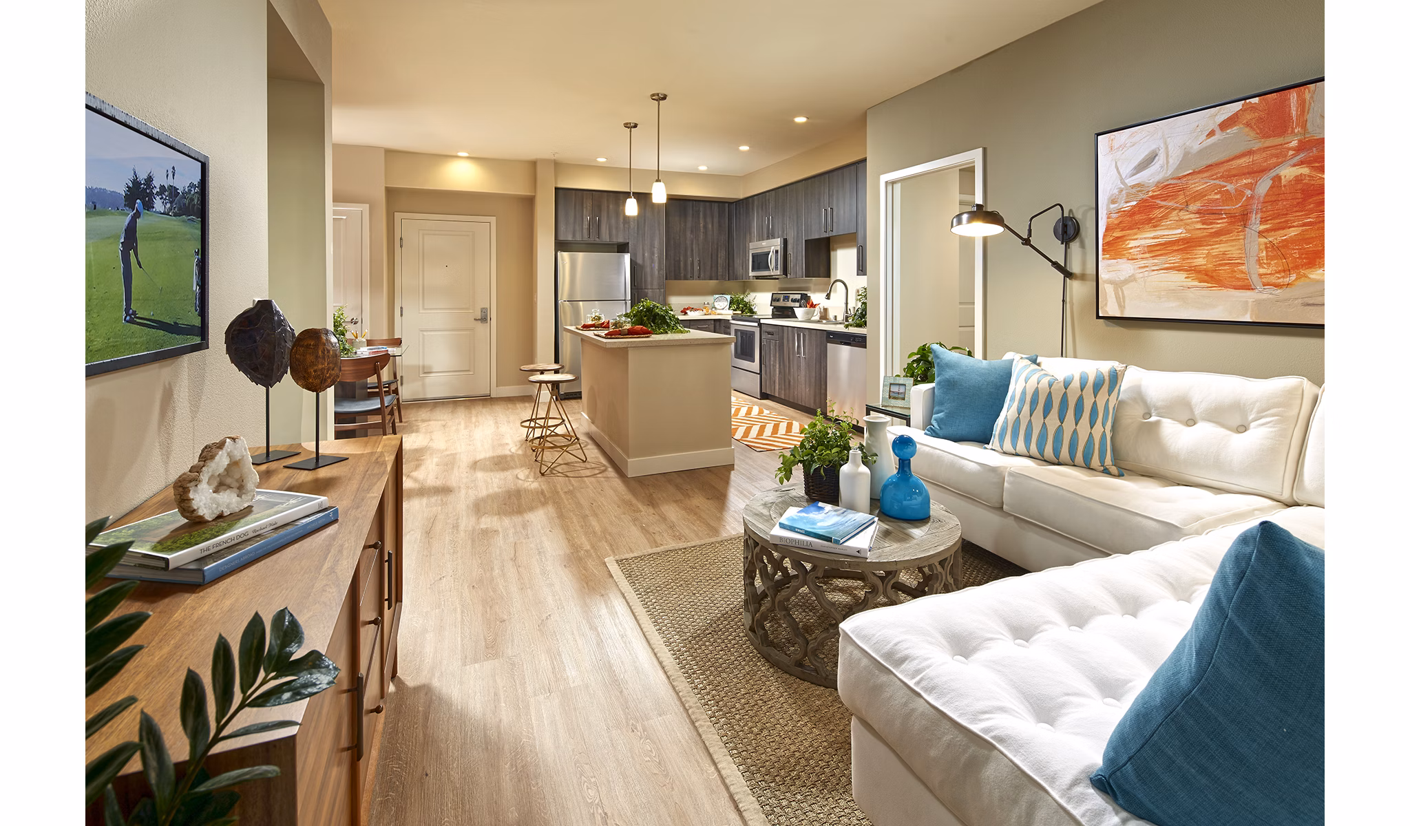 Living Room at Ascent Apartments
