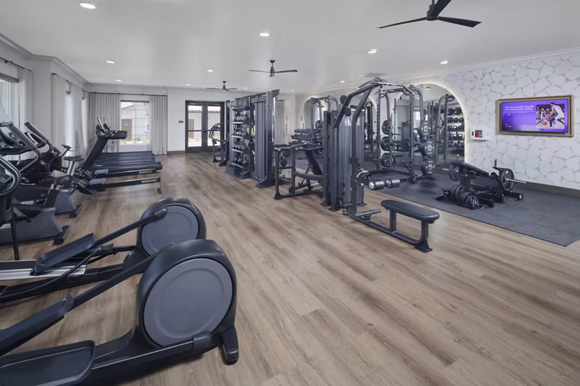 fitness center at Las Brisas Apartments 
