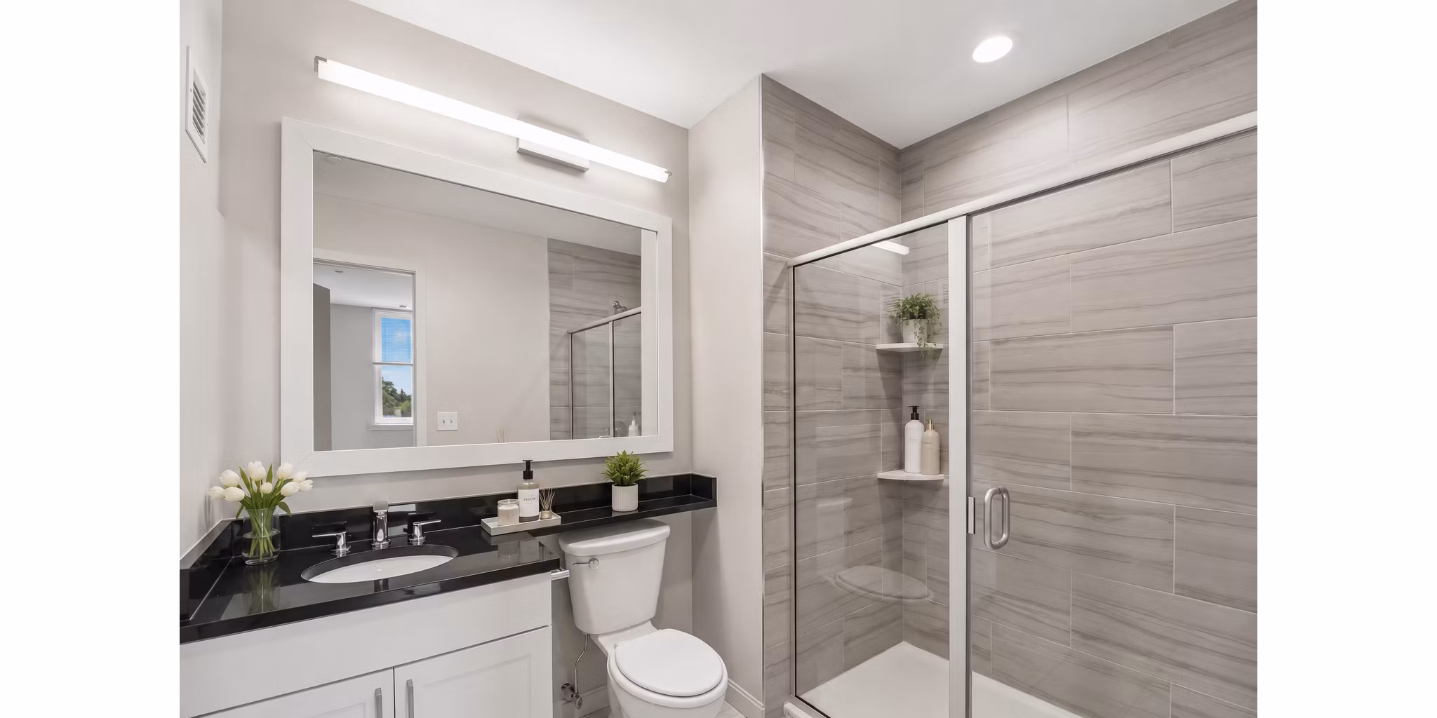 Bathroom at One Ardmore Apartments
