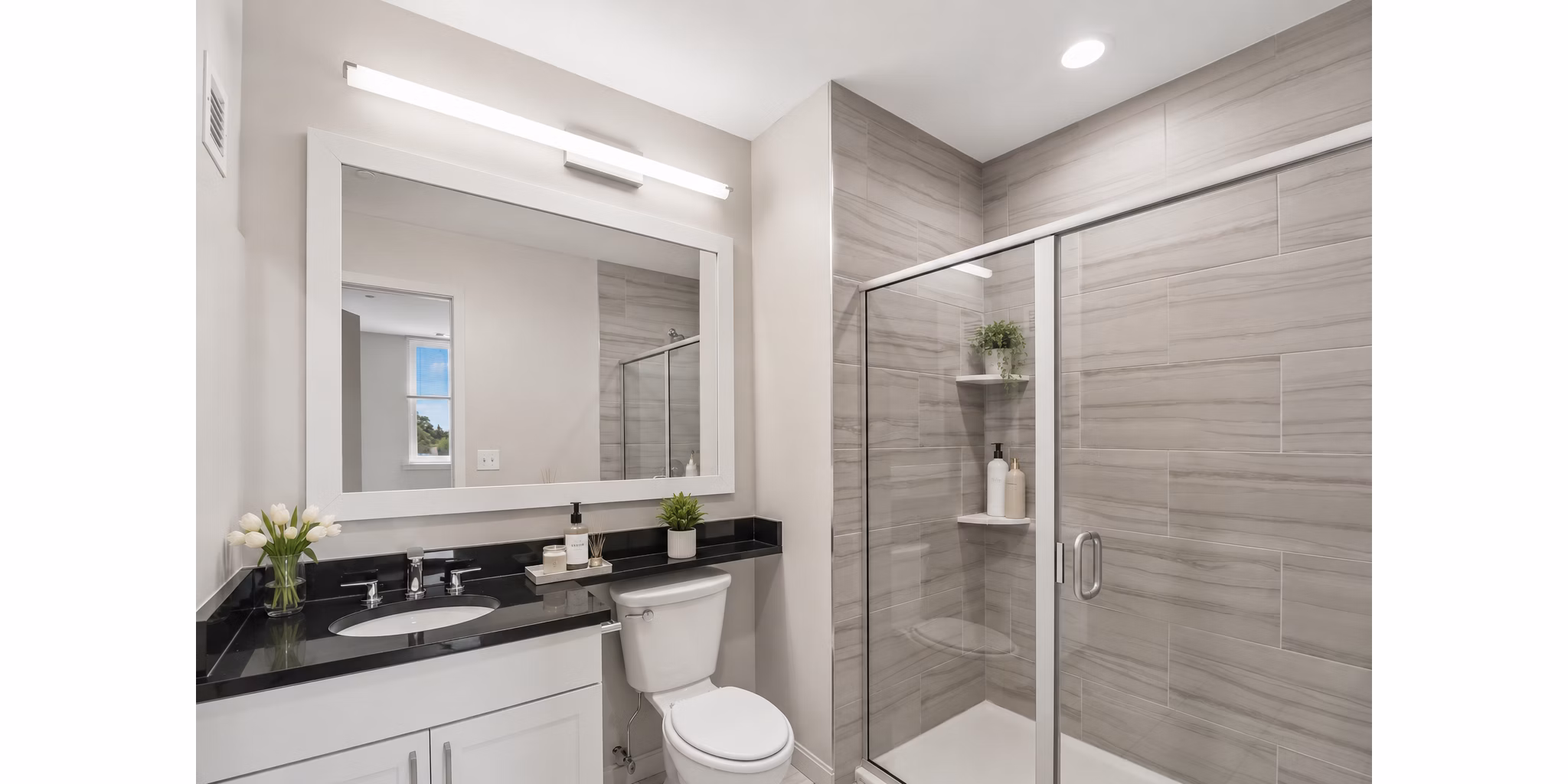 Bathroom at One Ardmore Apartments