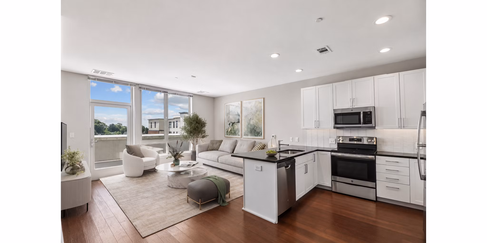 Kitchen at One Ardmore Apartments