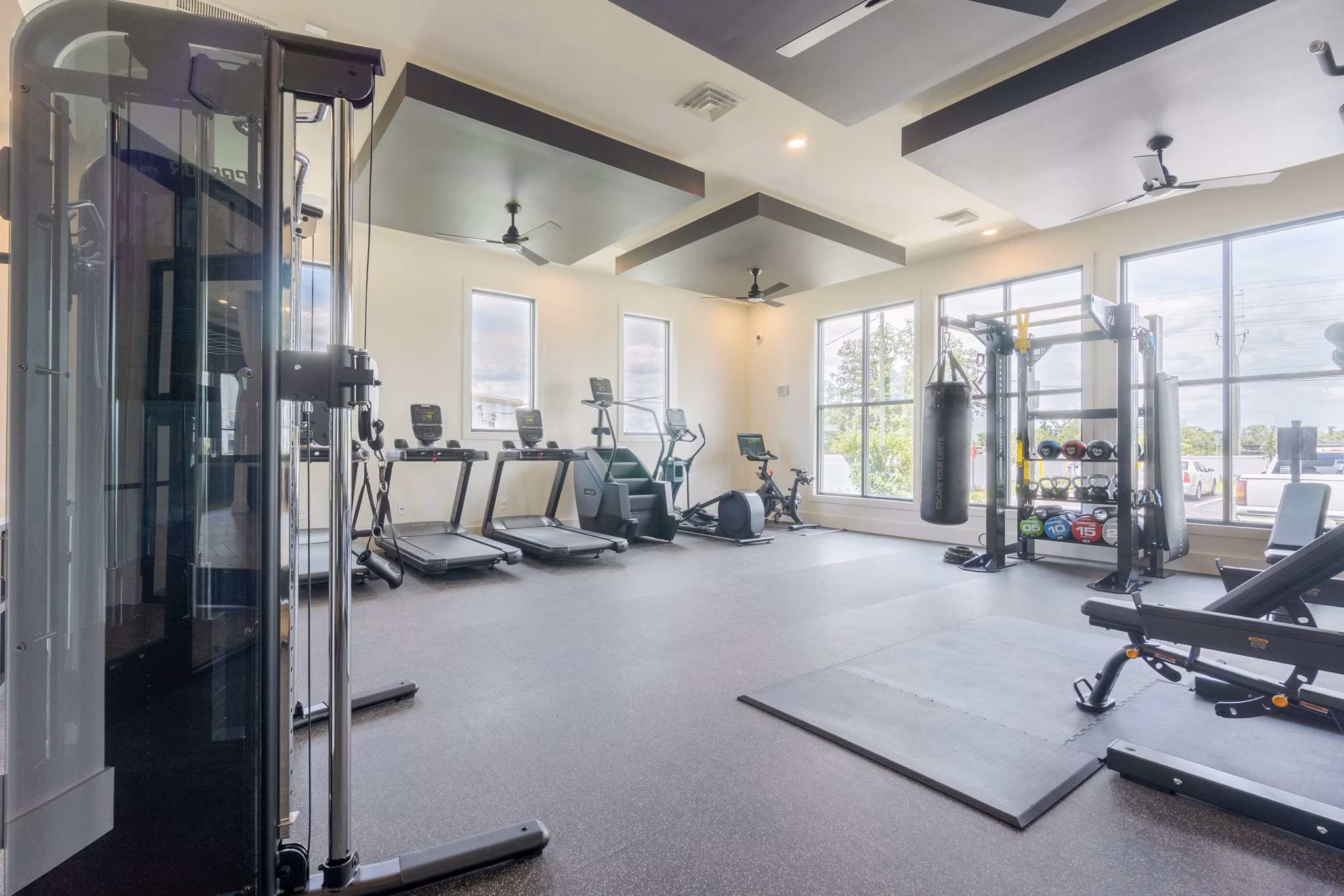 fitness center at Altera Jacaranda Apartments