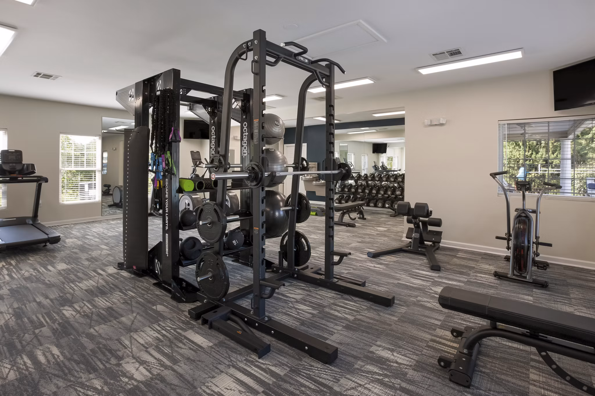 Fitness Center at The Summit on 401 Apartments