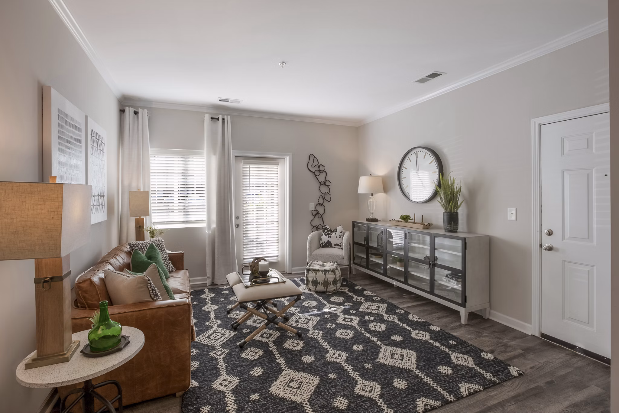 living room at The Summit on 401 Apartments 