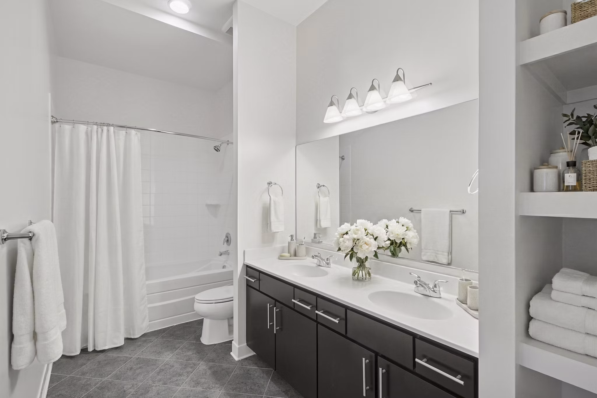 bathroom at Millennium at National Landing Apartments