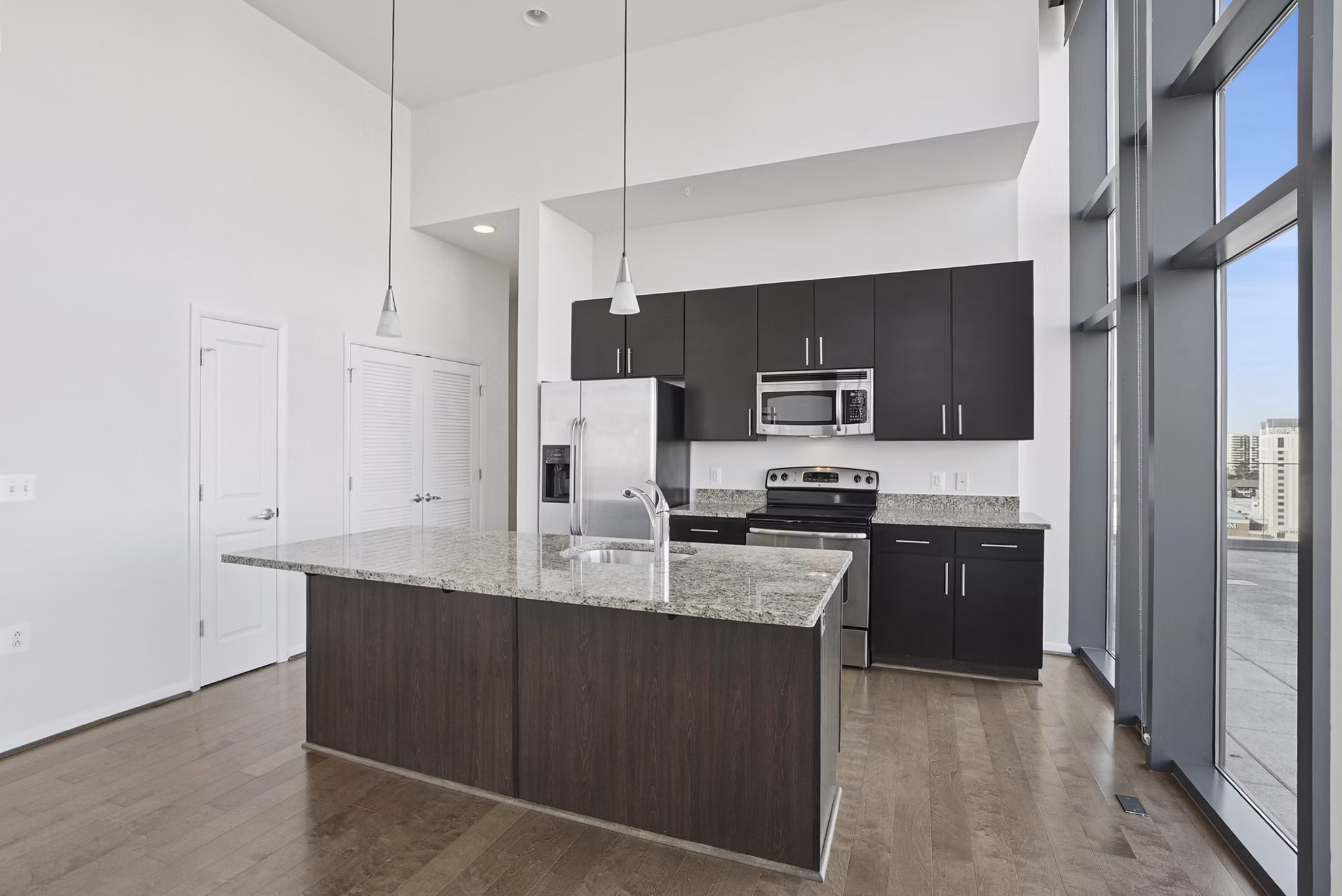 living room at Millennium at National Landing Apartments