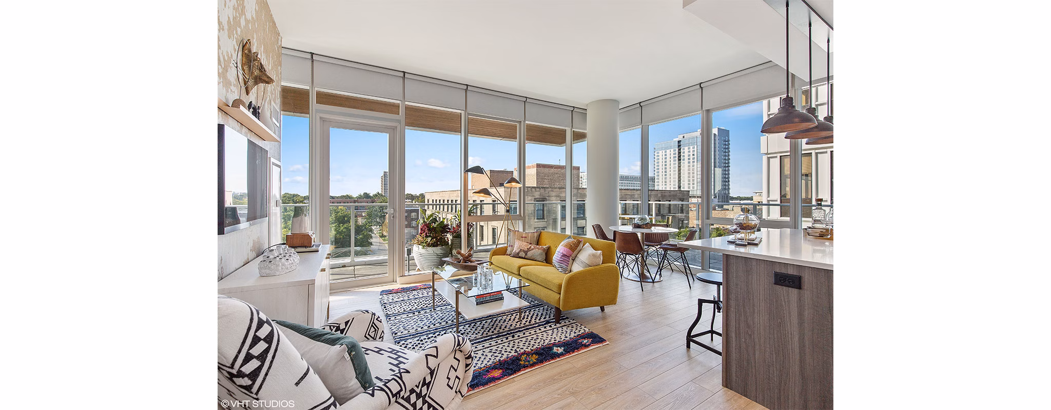 Living Room at Albion Oak Park Apartments