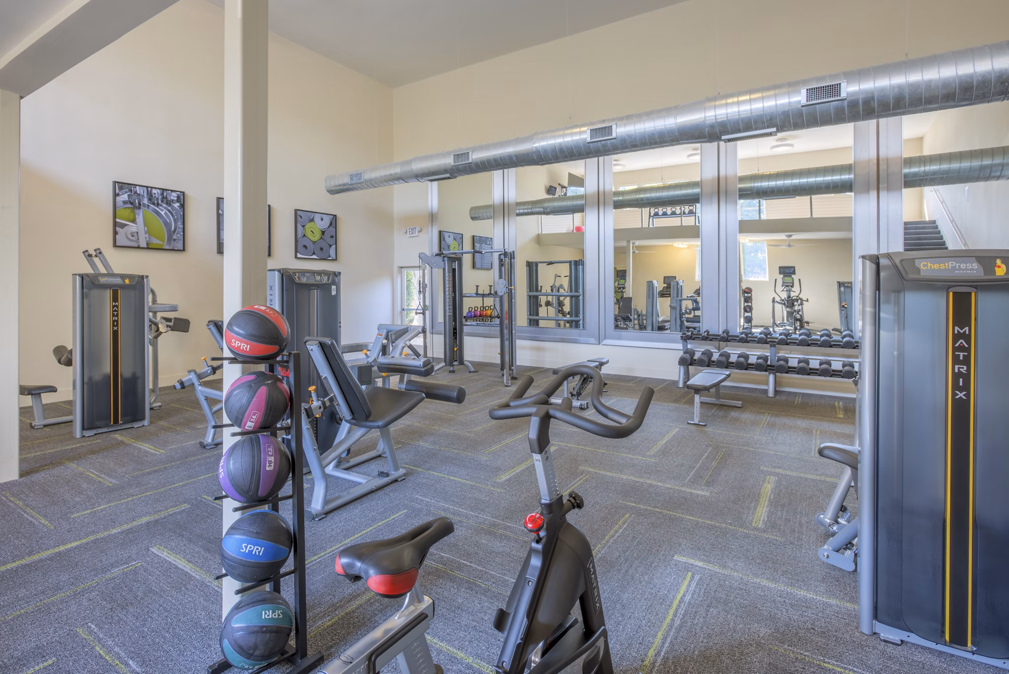 fitness center at Presley Oaks Apartments