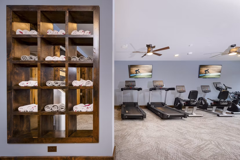 fitness center at Alders Prosper Apartments 