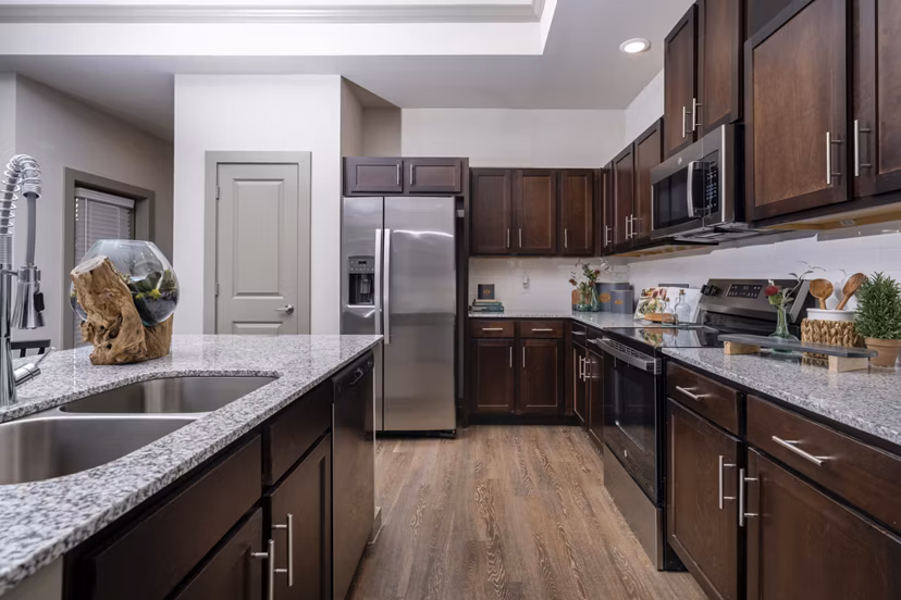 kitchen at Alders Prosper Apartments 