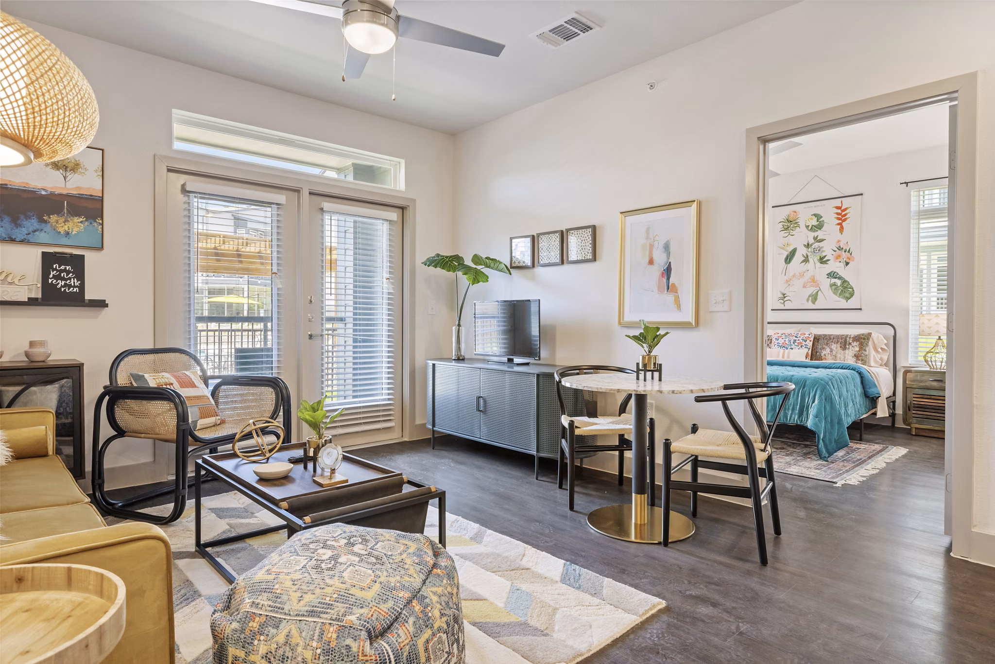 living room at Brio at Lookout Apartments