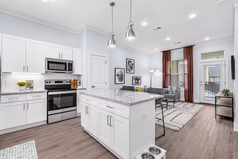 kitchen at Retreat at Krum Apartments