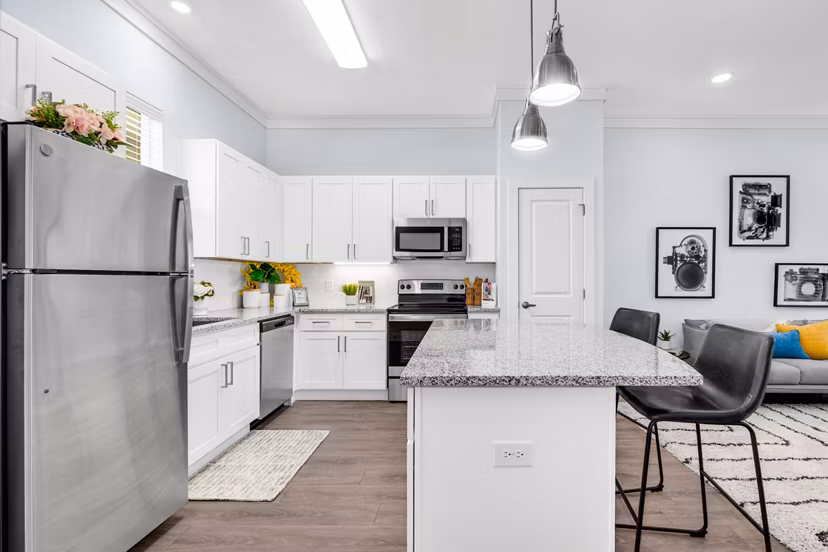 kitchen at Retreat at Krum Apartments