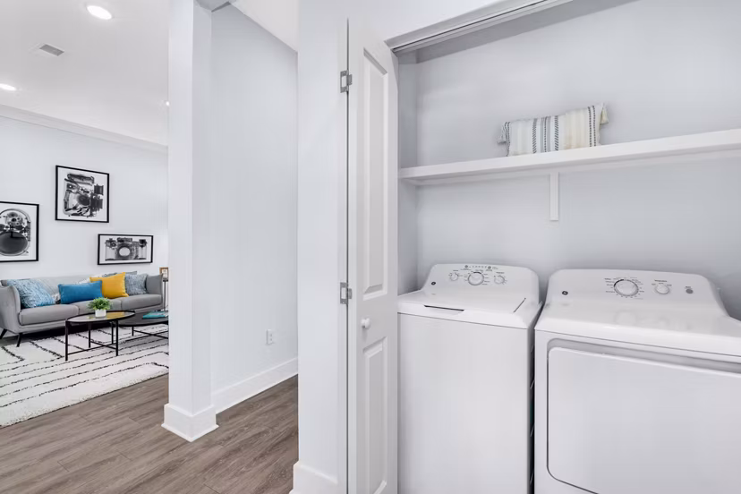 laundry facility at Retreat at Krum Apartments