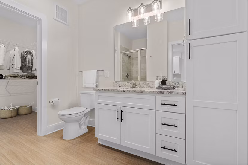 bathroom at Lake Forest at Swift Creek Apartments