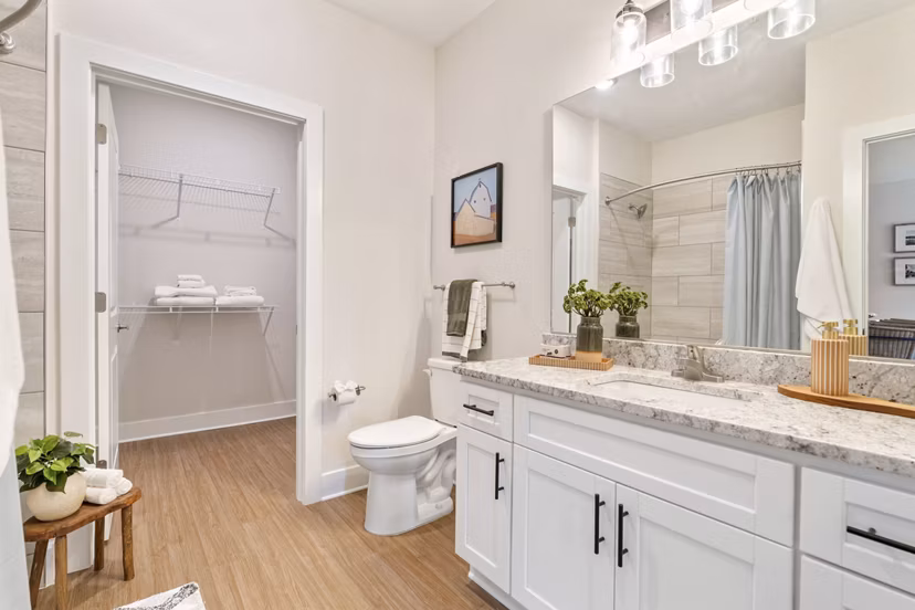 bathroom at Lake Forest at Swift Creek Apartments