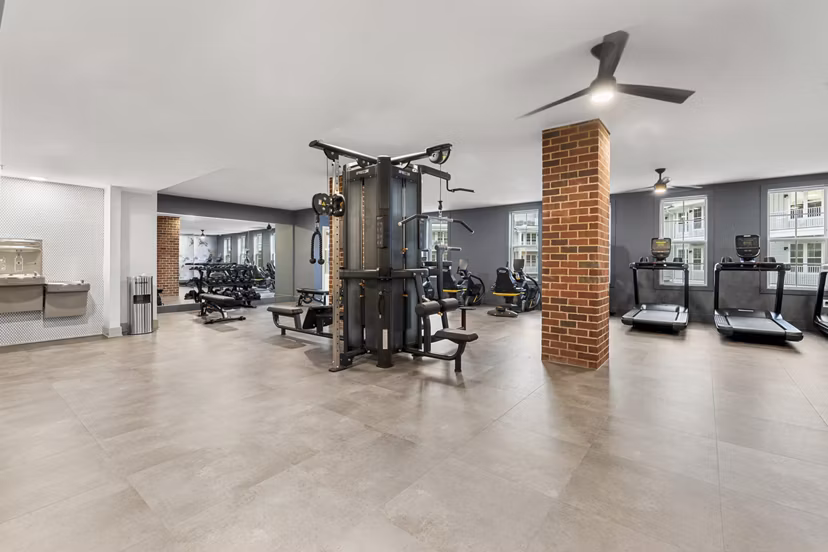 fitness center at Lake Forest at Swift Creek Apartments