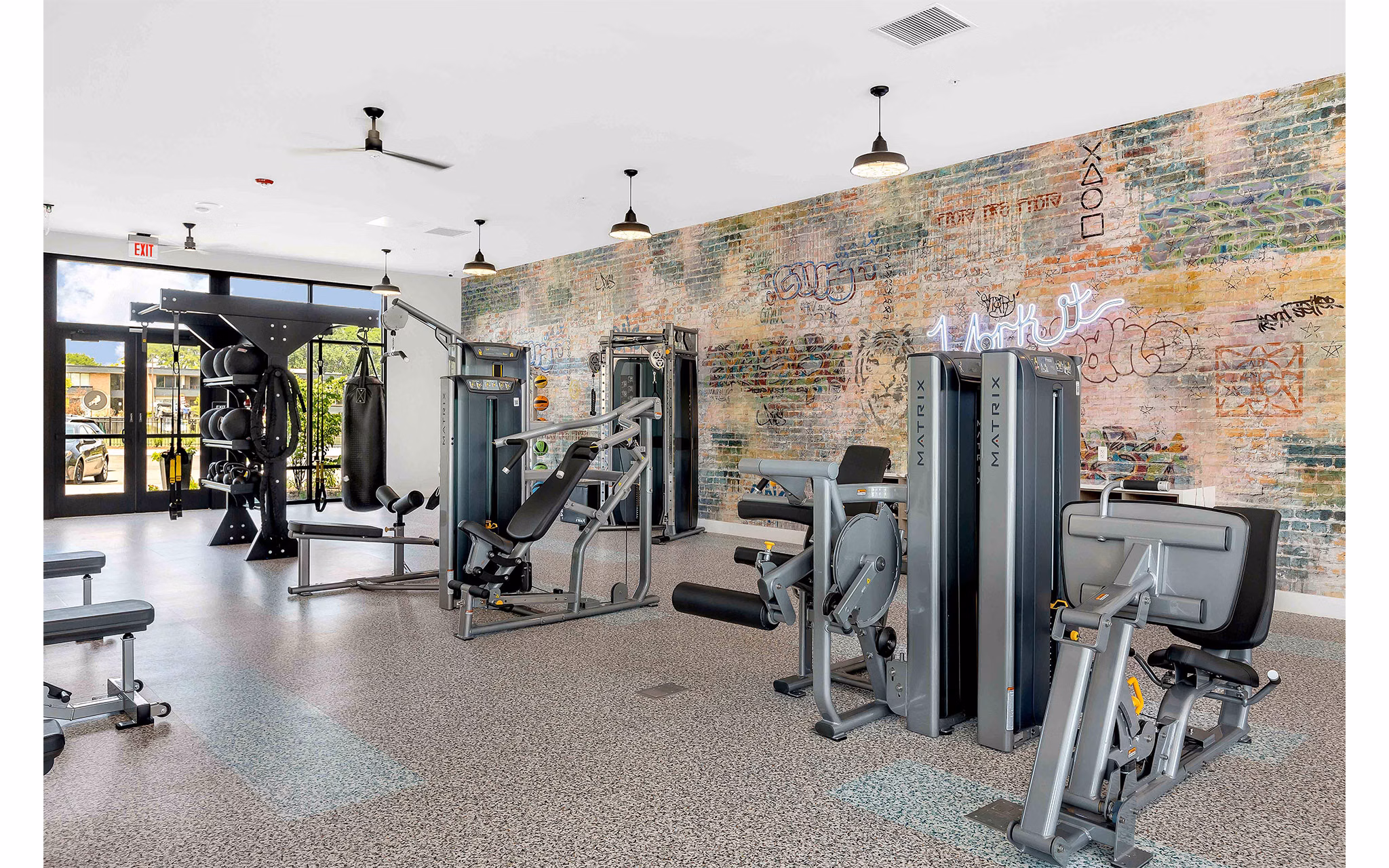 Fitness Center at Albion On Northwest Apartments