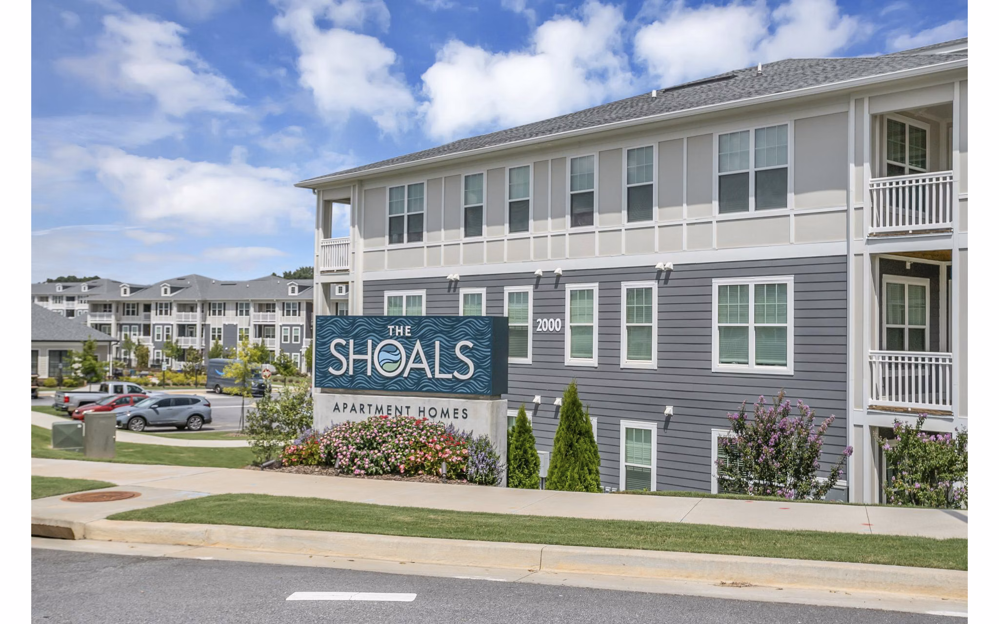 exterior at The Shoals Apartments 