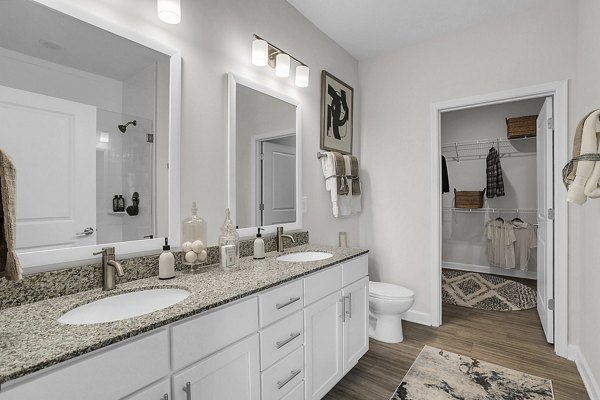 bathroom at The Shoals Apartments 