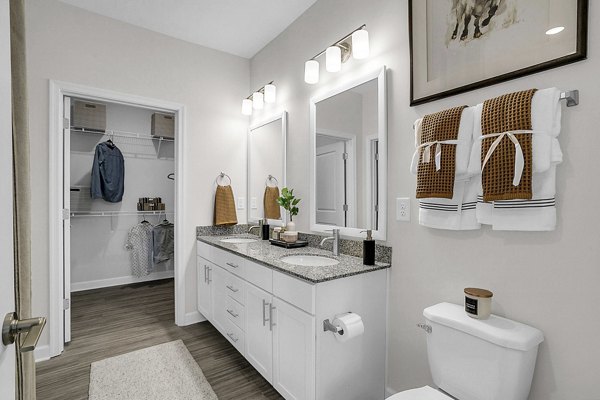 bathroom at The Shoals Apartments 