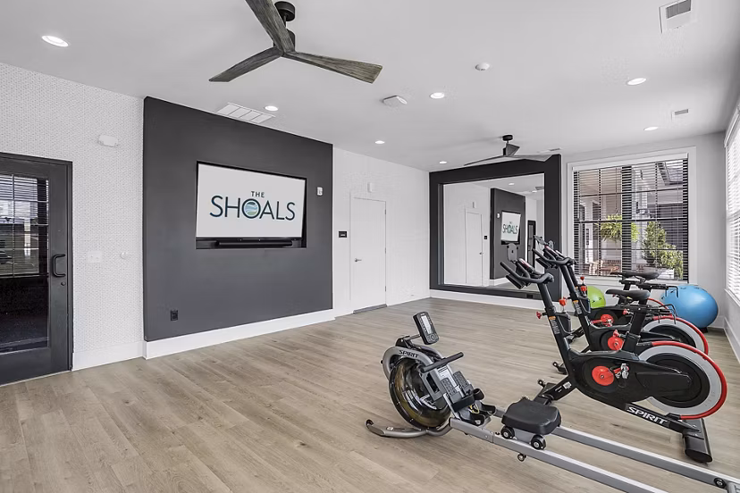 fitness center at The Shoals Apartments 