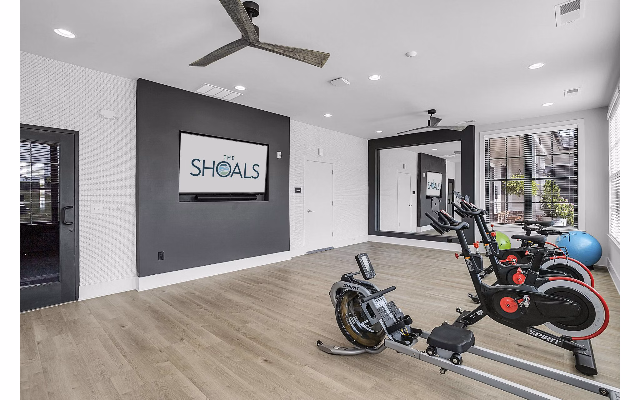 fitness center at The Shoals Apartments 