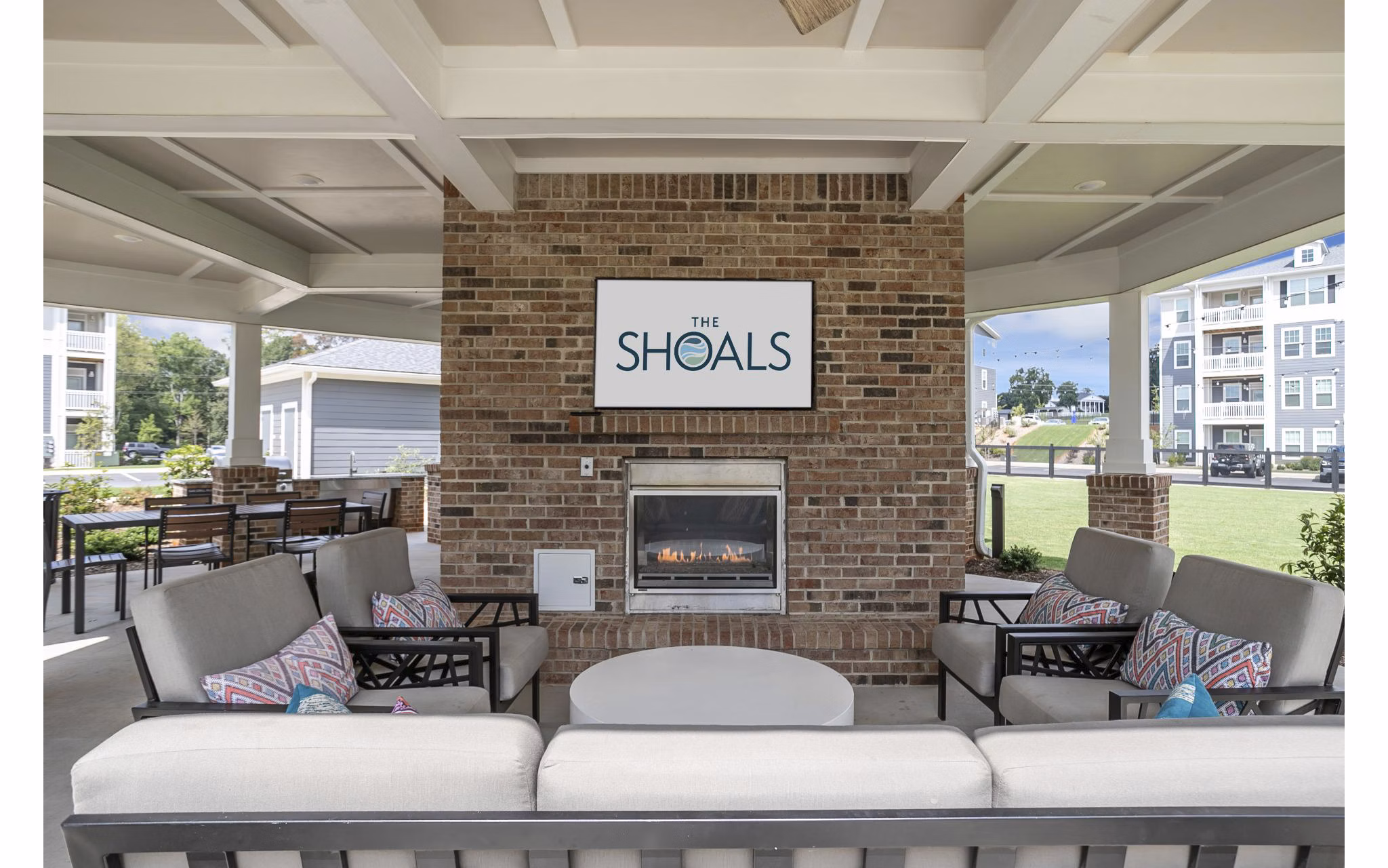 grill area at The Shoals Apartments 