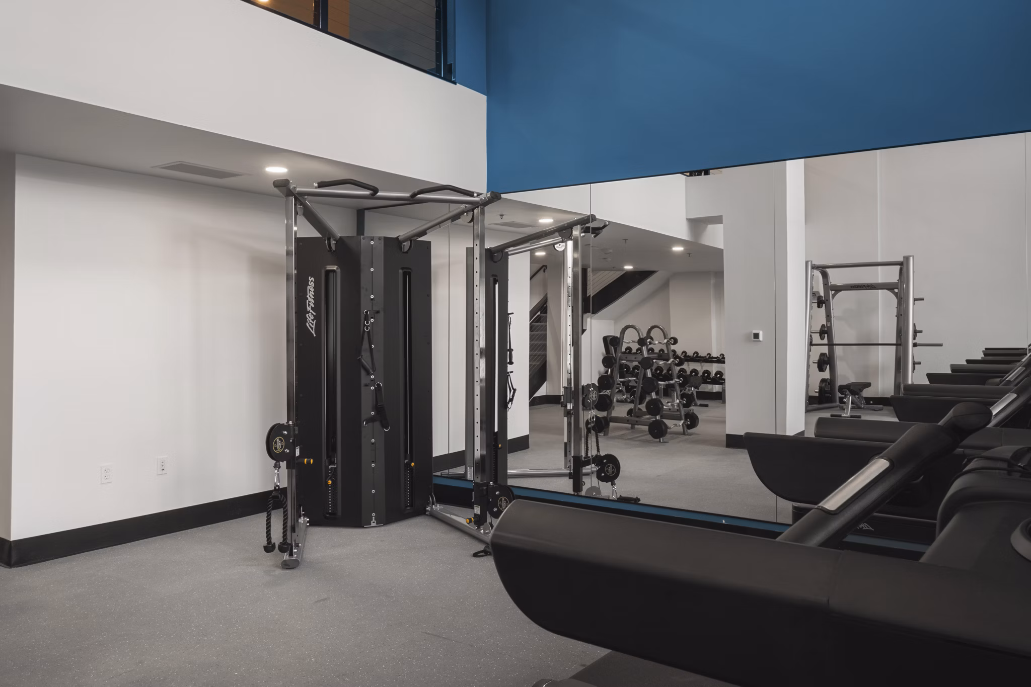 fitness center at Tapestry Apartments