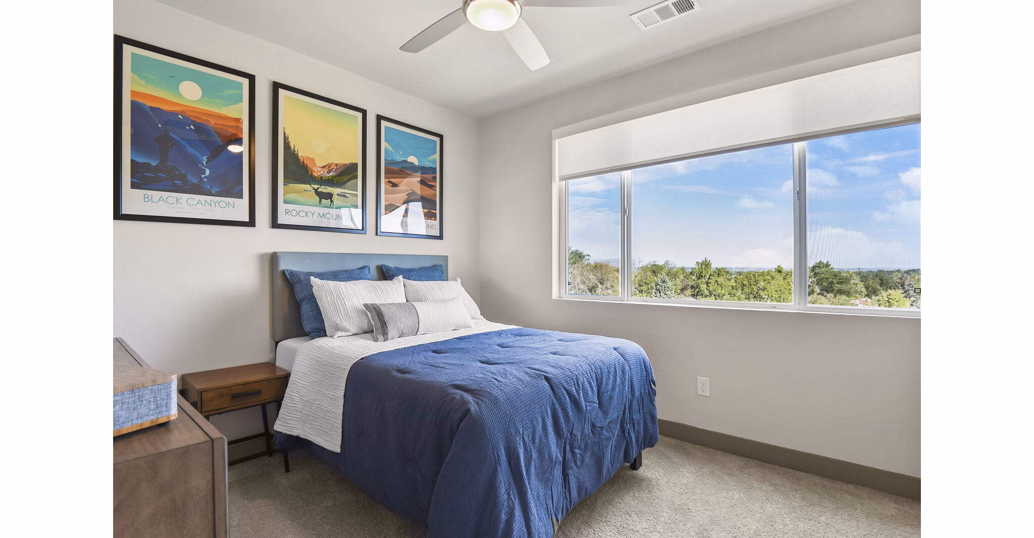 bedroom at Parkside at Littleton Village Apartments 