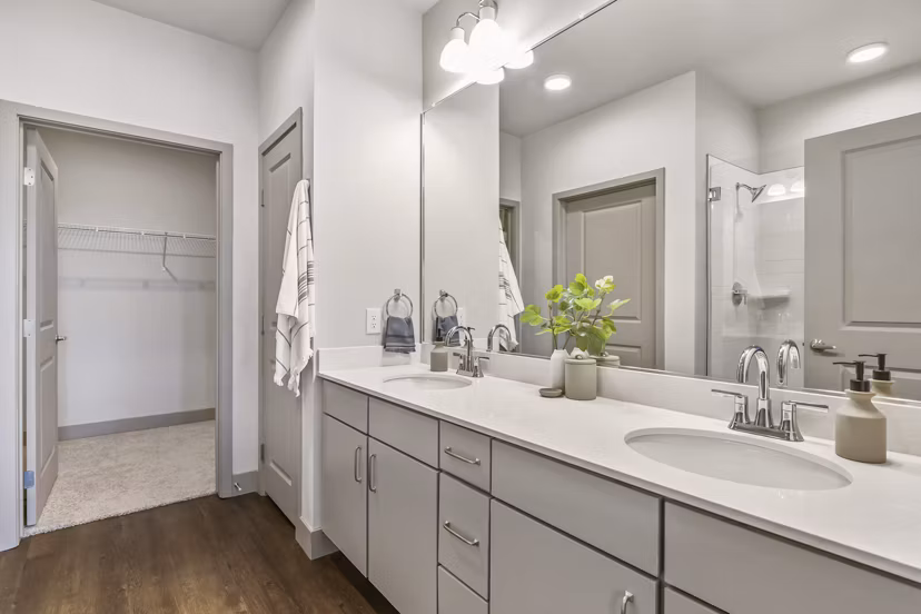 bathroom at Parkside at Littleton Village Apartments 