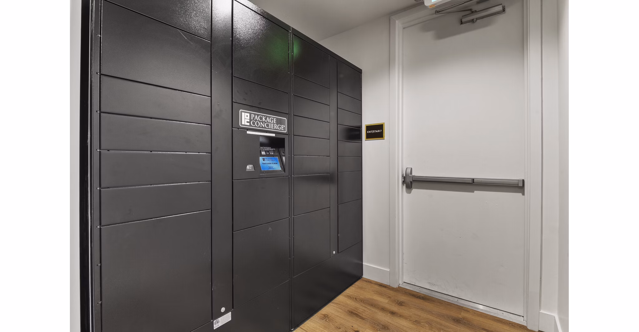 mail room at Parkside at Littleton Village Apartments 